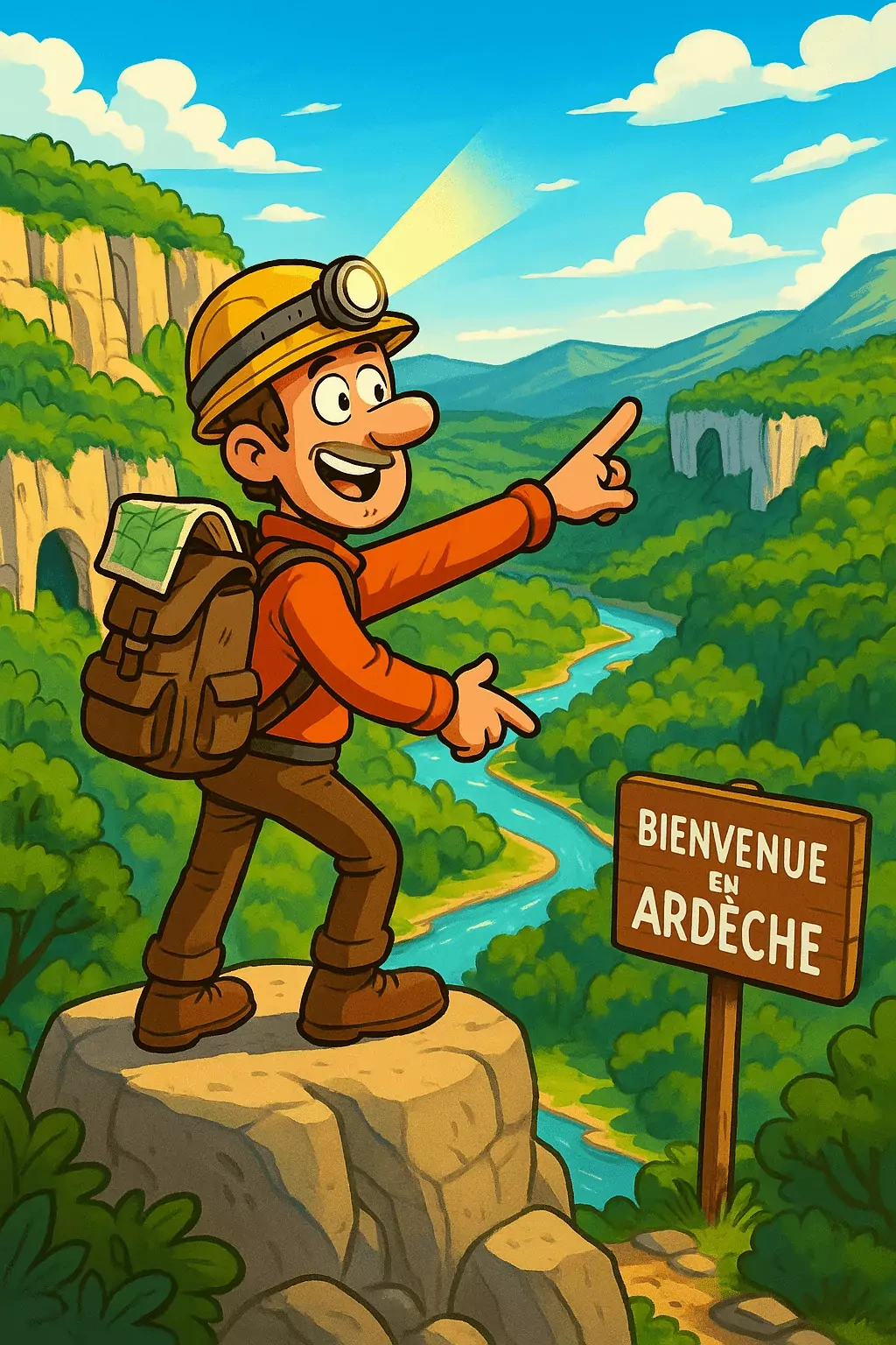 Gorges de l'Ardèche — territoire des grottes souterraines